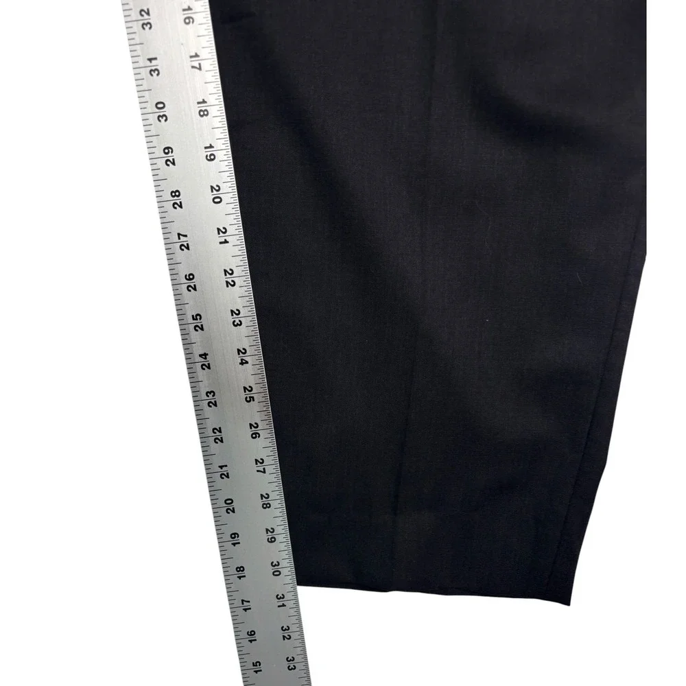 Pronto Uomo 58R 54x30 Charcoal 2pc Pant Suit 100% Wool Executive Fit Flat Front